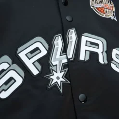 Men Mitchell & Ness Jackets & Outerwear-Hof N&N Satin Jacket San Antonio Spurs Tony Parker