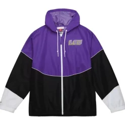 Men Mitchell & Ness Jackets & Outerwear-Home Team Lightweight Windbreaker Louisiana State University