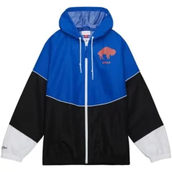 Men Mitchell & Ness Jackets & Outerwear-Home Team Lightweight Windbreaker Buffalo Bills