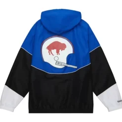 Men Mitchell & Ness Jackets & Outerwear-Home Team Lightweight Windbreaker Buffalo Bills