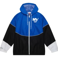 Men Mitchell & Ness Jackets & Outerwear-Home Team Lightweight Windbreaker New York Islanders