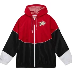 Men Mitchell & Ness Jackets & Outerwear-Home Team Lightweight Windbreaker Philadelphia 76Ers
