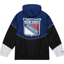 Men Mitchell & Ness Jackets & Outerwear-Home Team Lightweight Windbreaker New York Rangers