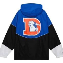 Men Mitchell & Ness Jackets & Outerwear-Home Team Lightweight Windbreaker Denver Broncos