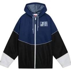 Men Mitchell & Ness Jackets & Outerwear-Home Team Lightweight Windbreaker Jackson State University