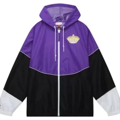 Men Mitchell & Ness Jackets & Outerwear-Home Team Lightweight Windbreaker Los Angeles Kings