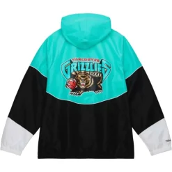 Men Mitchell & Ness Jackets & Outerwear-Home Team Lightweight Windbreaker Vancouver Grizzlies