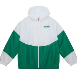 Men Mitchell & Ness Jackets & Outerwear-Home Team Lightweight Windbreaker New York Jets