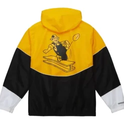 Men Mitchell & Ness Jackets & Outerwear-Home Team Lightweight Windbreaker Pittsburgh Steelers