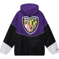 Men Mitchell & Ness Jackets & Outerwear-Home Team Lightweight Windbreaker Baltimore Ravens