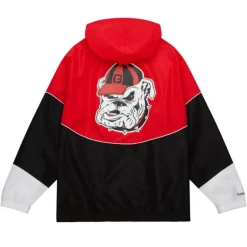 Men Mitchell & Ness Jackets & Outerwear-Home Team Lightweight Windbreaker University Of Georgia
