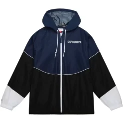 Men Mitchell & Ness Jackets & Outerwear-Home Team Lightweight Windbreaker Dallas Cowboys