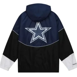 Men Mitchell & Ness Jackets & Outerwear-Home Team Lightweight Windbreaker Dallas Cowboys