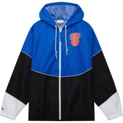 Men Mitchell & Ness Jackets & Outerwear-Home Team Lightweight Windbreaker New York Knicks