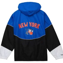Men Mitchell & Ness Jackets & Outerwear-Home Team Lightweight Windbreaker New York Knicks