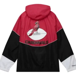 Men Mitchell & Ness Jackets & Outerwear-Home Team Lightweight Windbreaker Arizona Cardinals