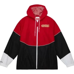 Men Mitchell & Ness Jackets & Outerwear-Home Team Lightweight Windbreaker San Francisco 49Ers