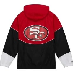 Men Mitchell & Ness Jackets & Outerwear-Home Team Lightweight Windbreaker San Francisco 49Ers