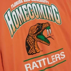 Men Mitchell & Ness T-Shirts & Tops-Homecoming Arch Ls Tee Florida A&M University