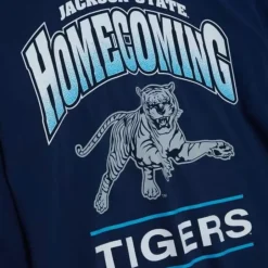 Men Mitchell & Ness T-Shirts & Tops-Homecoming Arch Ls Tee Jackson State University