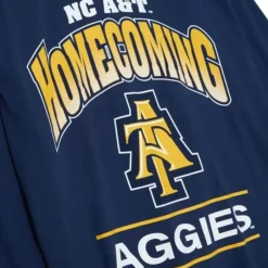 Men Mitchell & Ness T-Shirts & Tops-Homecoming Arch Ls Tee North Carolina A&T University