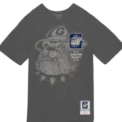 Men Mitchell & Ness T-Shirts & Tops-Hoyas Tail Tee Georgetown University