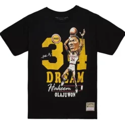 Men Mitchell & Ness T-Shirts & Tops-Hwc Caricatures Houston Rockets Hakeem Olajuwon