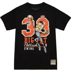 Men Mitchell & Ness T-Shirts & Tops-Hwc Caricatures New York Knicks Patrick Ewing
