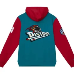 Men Mitchell & Ness Hoodies & Sweatshirts-Hwc Night Fleece Hoody Detroit Pistons