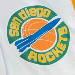 Men Mitchell & Ness Jackets & Outerwear-Hwc Night Surprise Win Windbreaker San Diego Rockets