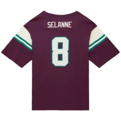 Men Mitchell & Ness T-Shirts & Tops-Icon Premium N&N S/S Tee Anaheim Ducks Teemu Selanne