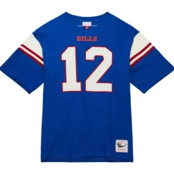 Men Mitchell & Ness T-Shirts & Tops-Icon Premium N&N S/S Tee Buffalo Bills Jim Kelly