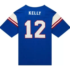Men Mitchell & Ness T-Shirts & Tops-Icon Premium N&N S/S Tee Buffalo Bills Jim Kelly