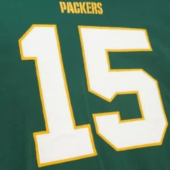 Men Mitchell & Ness T-Shirts & Tops-Icon Premium N&N S/S Tee Green Bay Packers Bart Starr