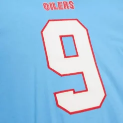 Men Mitchell & Ness T-Shirts & Tops-Icon Premium N&N Ss Tee Houston Oilers Steve Mcnair