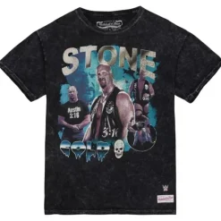Men Mitchell & Ness T-Shirts & Tops-Icy Tee Stone Cold Steve Austin