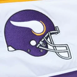 Men Mitchell & Ness Jackets & Outerwear-In The Clutch Puffer Jacket Vintage Logo Minnesota Vikings