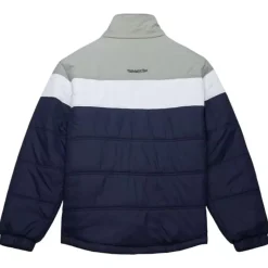 Men Mitchell & Ness Jackets & Outerwear-In The Clutch Puffer Jacket Vintage Logo Dallas Cowboys