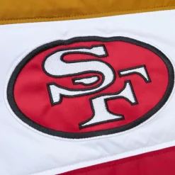 Men Mitchell & Ness Jackets & Outerwear-In The Clutch Puffer Jacket Vintage Logo San Francisco 49Ers
