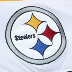 Men Mitchell & Ness Jackets & Outerwear-In The Clutch Puffer Jacket Vintage Logo Pittsburgh Steelers