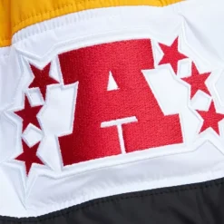 Men Mitchell & Ness Jackets & Outerwear-In The Clutch Puffer Jacket Vintage Logo Pittsburgh Steelers