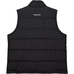 Men Mitchell & Ness Jackets & Outerwear-In The Clutch Puffer Vest Vintage Logo Oakland Raiders