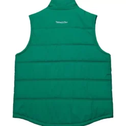 Men Mitchell & Ness Jackets & Outerwear-In The Clutch Puffer Vest Vintage Logo Philadelphia Eagles