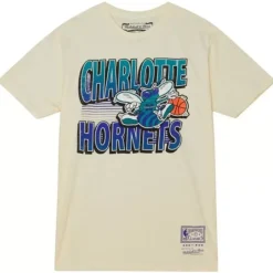 Men Mitchell & Ness T-Shirts & Tops-Incline Stacked Tee Charlotte Hornets
