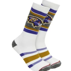 Woman Mitchell & Ness Accessories-Interception Crew Socks Baltimore Ravens