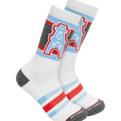 Woman Mitchell & Ness Accessories-Interception Crew Socks Houston Oilers