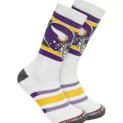 Woman Mitchell & Ness Accessories-Interception Crew Socks Minnesota Vikings