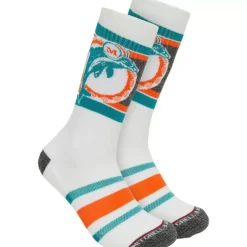 Woman Mitchell & Ness Accessories-Interception Crew Socks Miami Dolphins