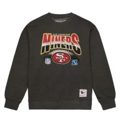 Men Mitchell & Ness Hoodies & Sweatshirts-Inzone Crew San Francisco 49Ers