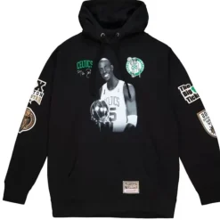 Men Mitchell & Ness Hoodies & Sweatshirts-Jersey Hook Hoody Boston Celtics Kevin Garnett